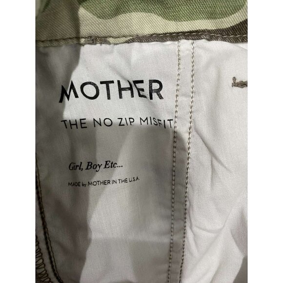 Mother Pants Green The No Zip Misfit Double Time Camouflage Side Stripe Size 24 - Picture 9 of 10